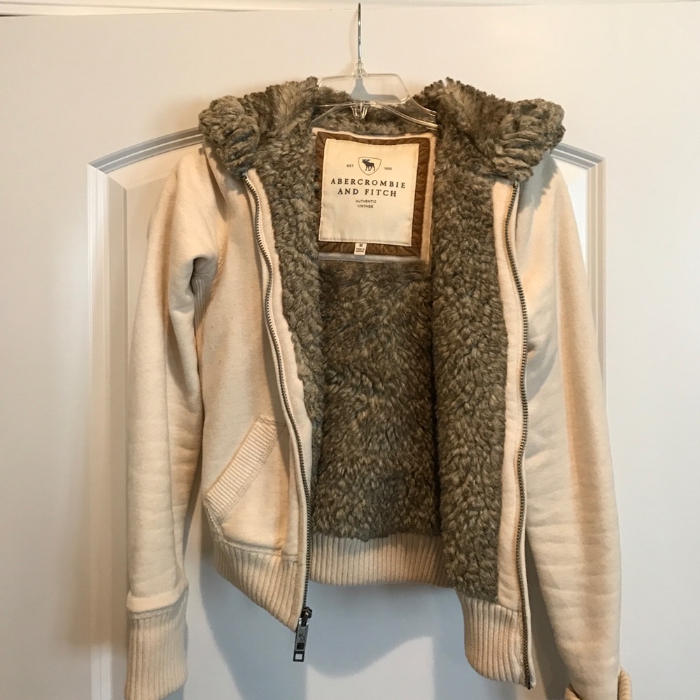 For charmiesweets    - Abercrombie and Fitch Fur Hoodie Medium
